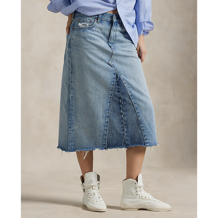 PRL Panelled Denim A-Line Skirt/Suknja 211971231001