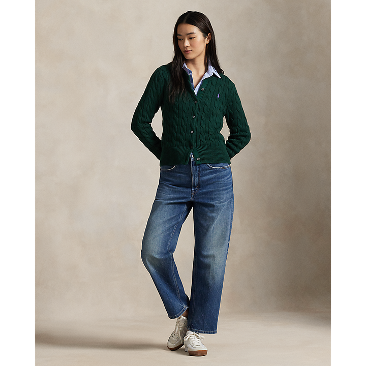 PRL Cable-Knit Cotton Crewneck Cardigan /Pulover211971868017