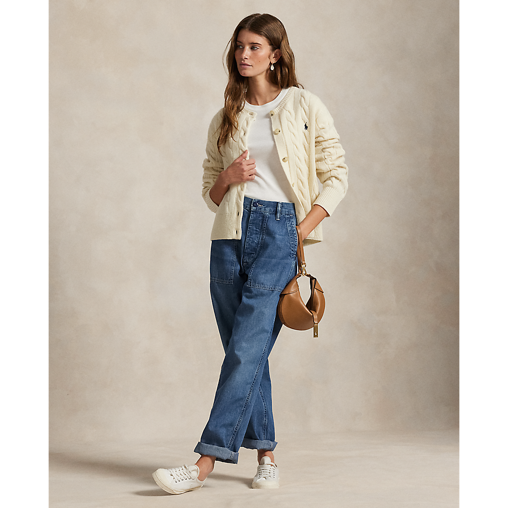 PRL Cable-Knit Wool-Cashmere Cardigan/Pulover 211972104002