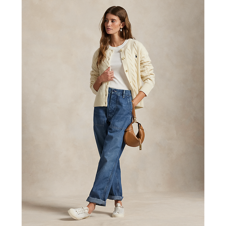 PRL Cable-Knit Wool-Cashmere Cardigan/Pulover 211972104002