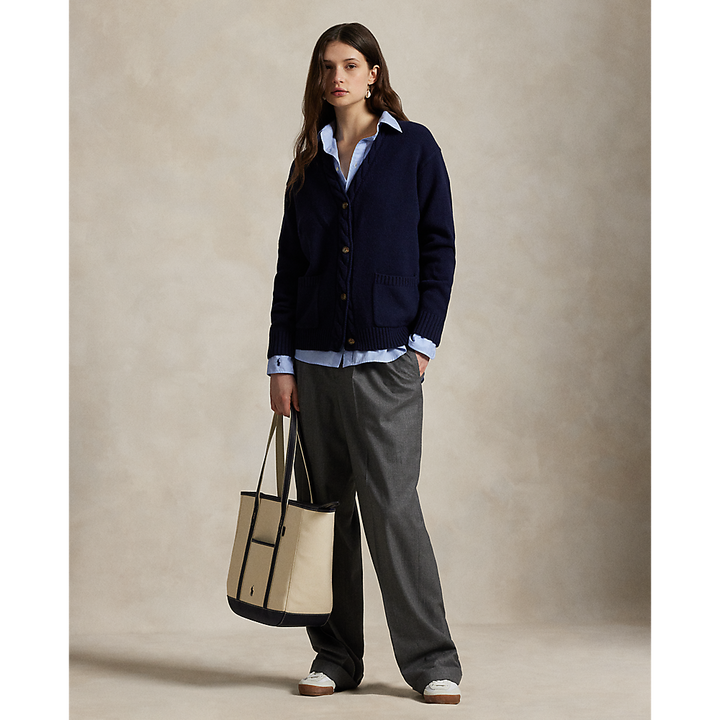 PRL Cable-Trim Wool-Cashmere Cardigan / Pulover 211972133001