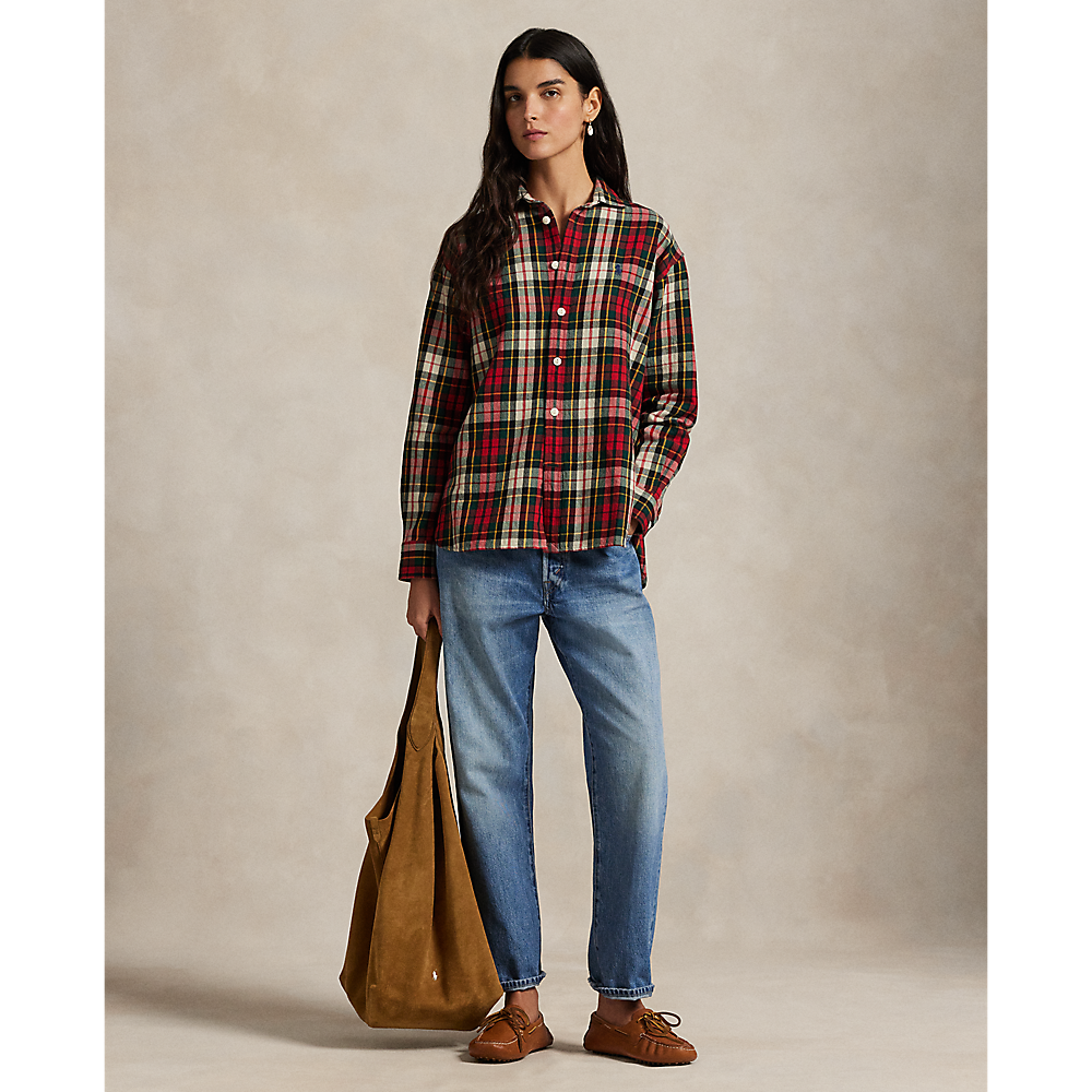 PRL  Relaxed Fit Plaid Cotton Twill Shirt/ Košulja211978159003