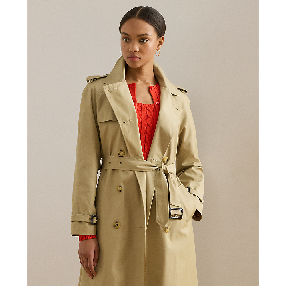 LRL Double-Breasted Belted Trench Coat/Baloner 297951259003
