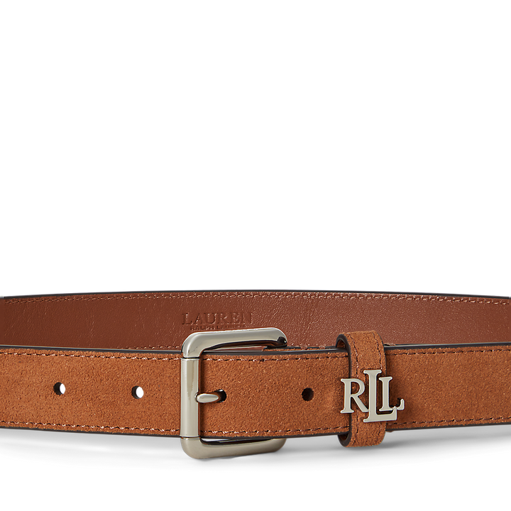 LRL Logo-Keeper Suede Skinny Belt/Remen 412978433004