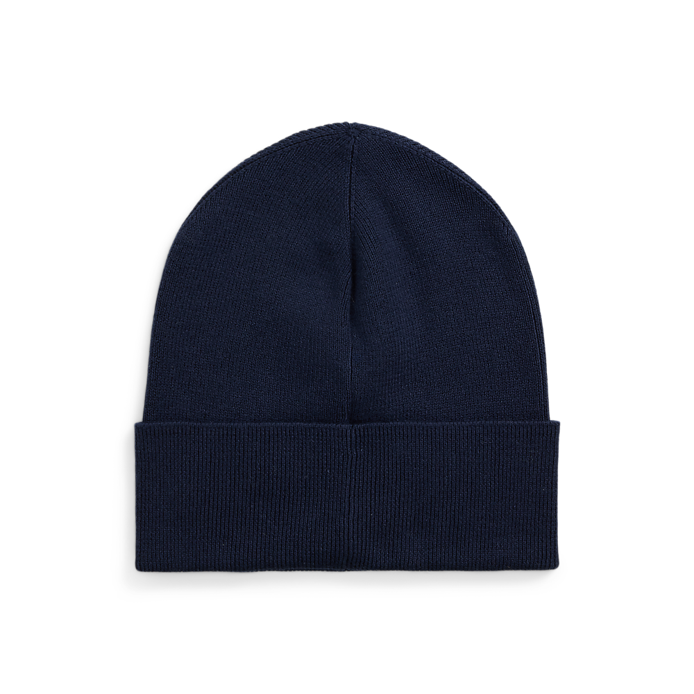 PRL Rib-Knit Cotton Beanie/Kapa 449959339002