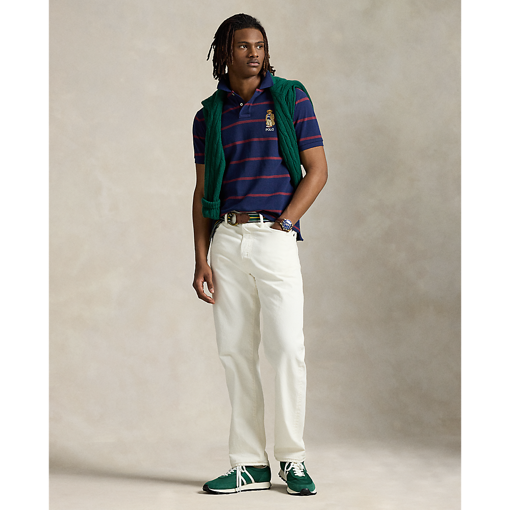 PRL Custom Slim Fit Bear Mesh Polo Shirt/Polo majica 710971839001