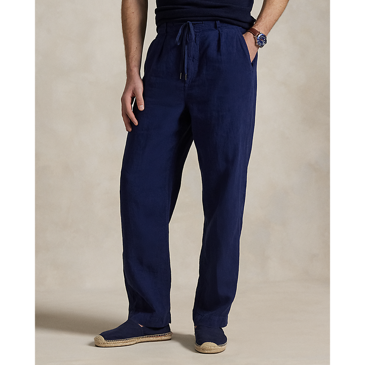 PRL Lateef Relaxed Fit Pleated Linen Trouser/Hlače 710971941001