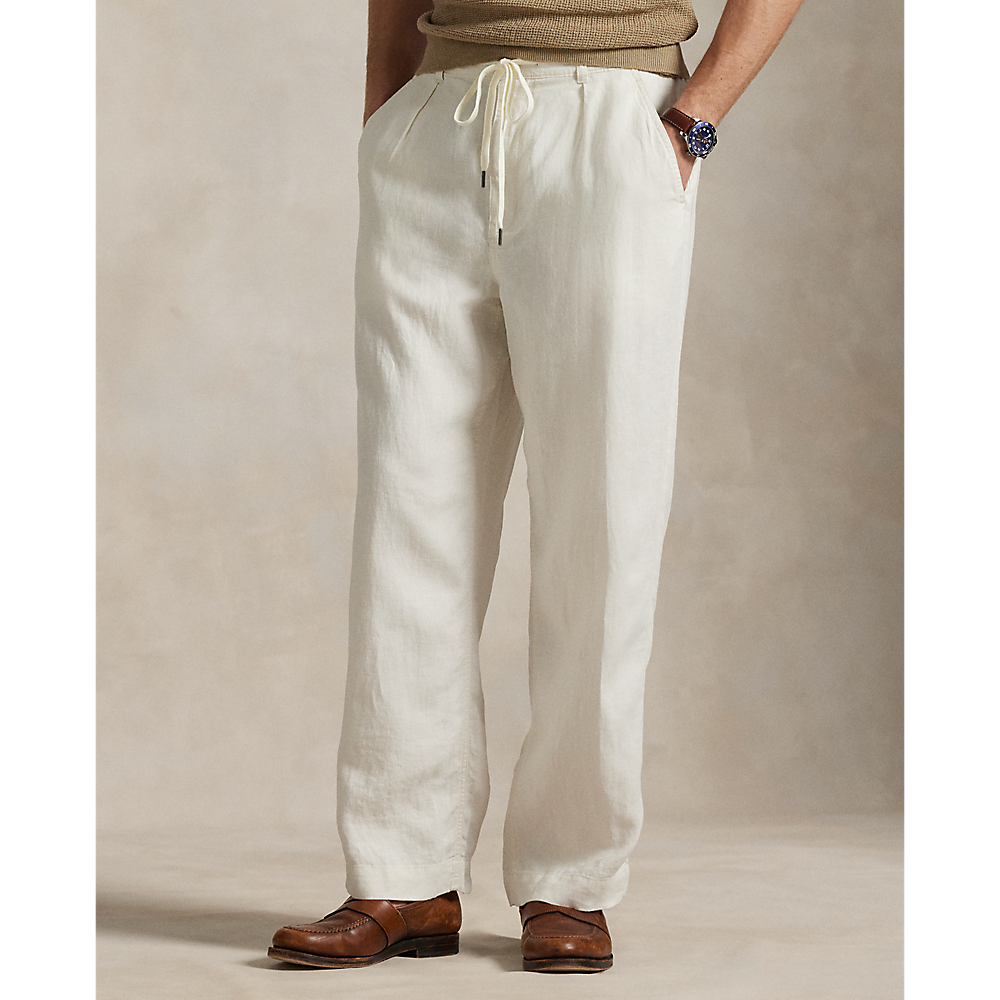 PRL Lateef Relaxed Fit Pleated Linen Trouser/Hlače 710971941002