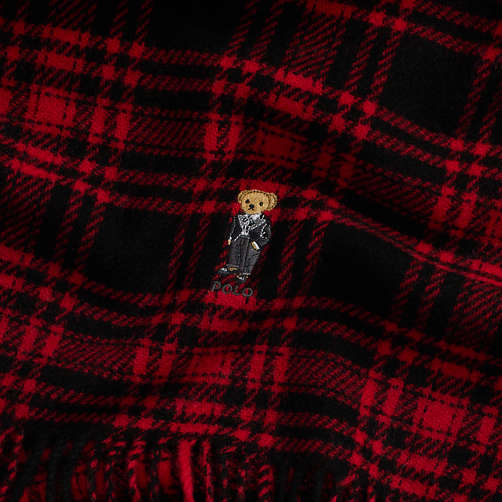PRL Polo Bear Fringe Wool Scarf /Šal 455P04648001