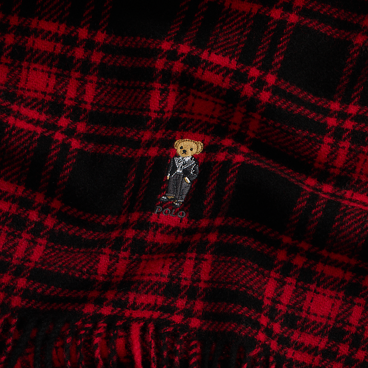 PRL Polo Bear Fringe Wool Scarf /Šal 455P04648001