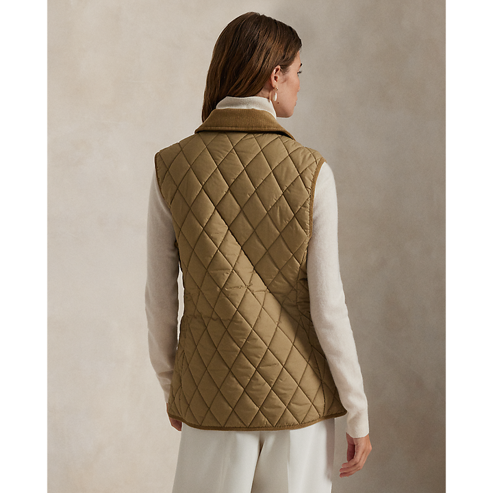 PRL Corduroy-Trim Quilted Vest/Prsluk 211965337004