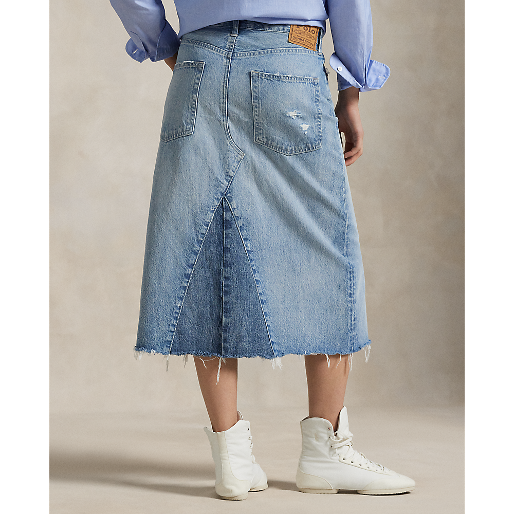 PRL Panelled Denim A-Line Skirt/Suknja 211971231001