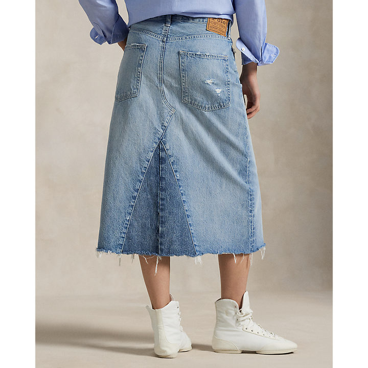 PRL Panelled Denim A-Line Skirt/Suknja 211971231001