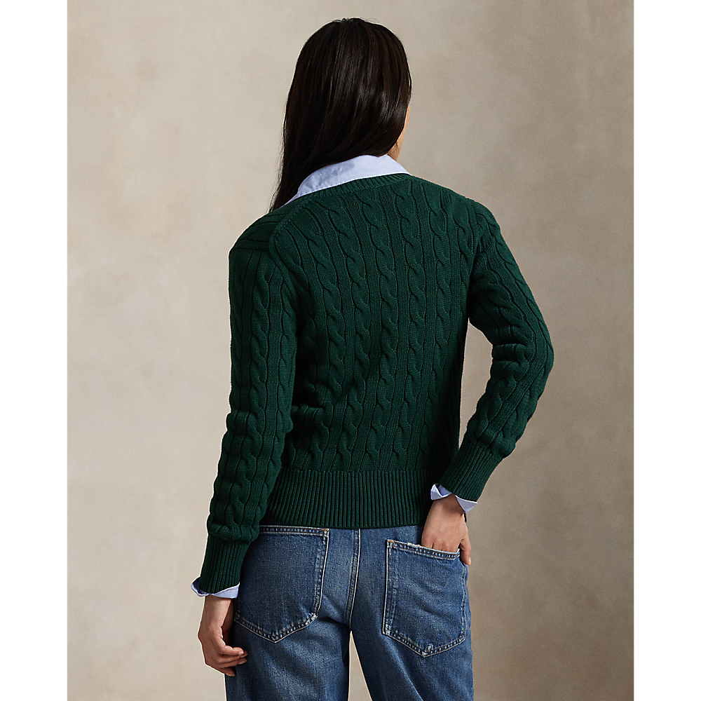 PRL Cable-Knit Cotton Crewneck Cardigan /Pulover211971868017