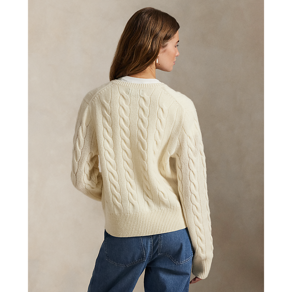 PRL Cable-Knit Wool-Cashmere Cardigan/Pulover 211972104002