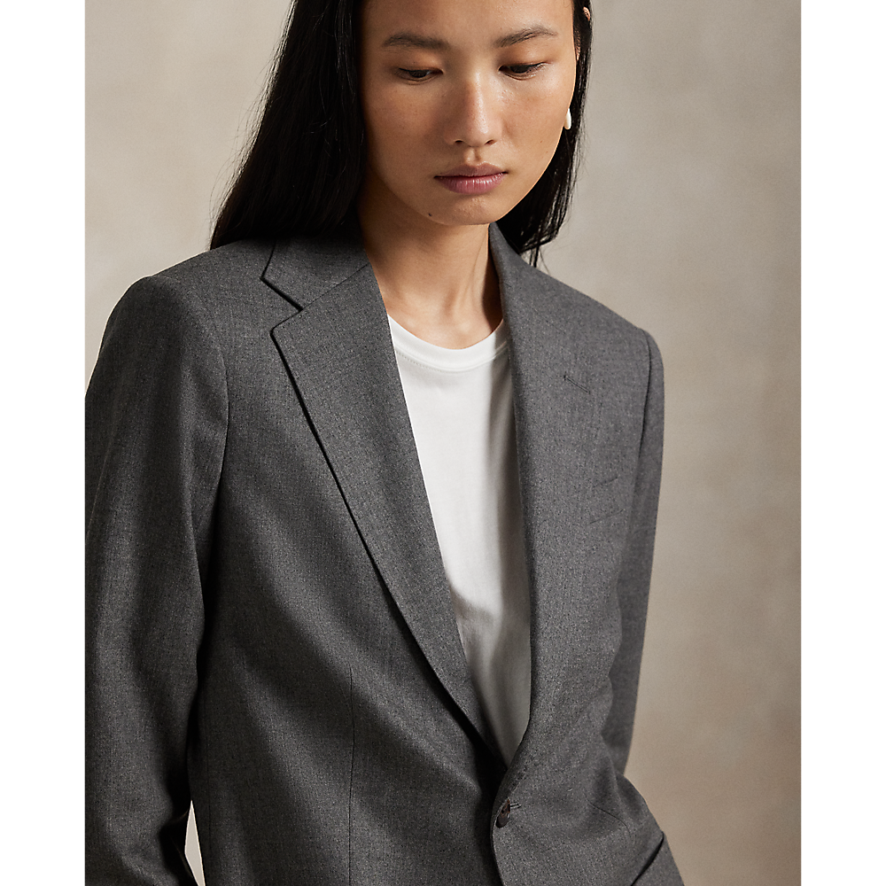 PRL Wool-Blend Flannel Blazer /Sako 211971389001
