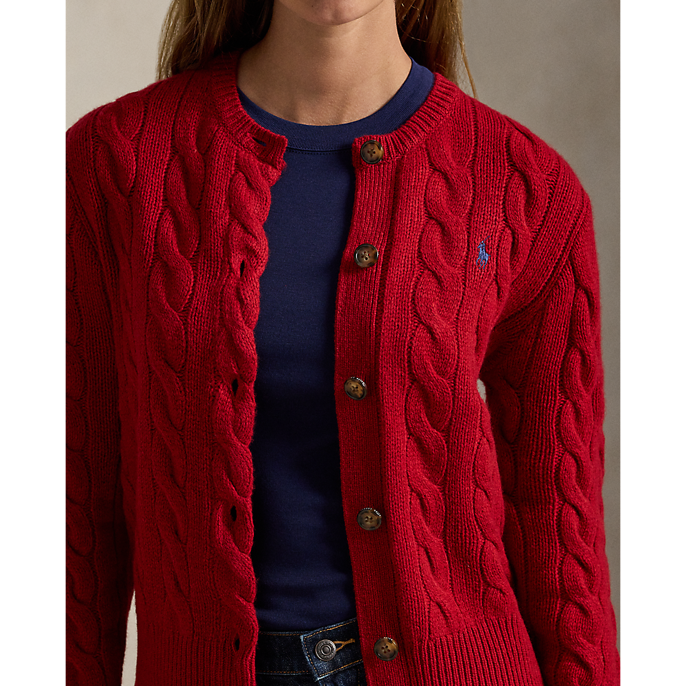 PRL Cable-Knit Wool-Cashmere Cardigan/Pulover 211972104013