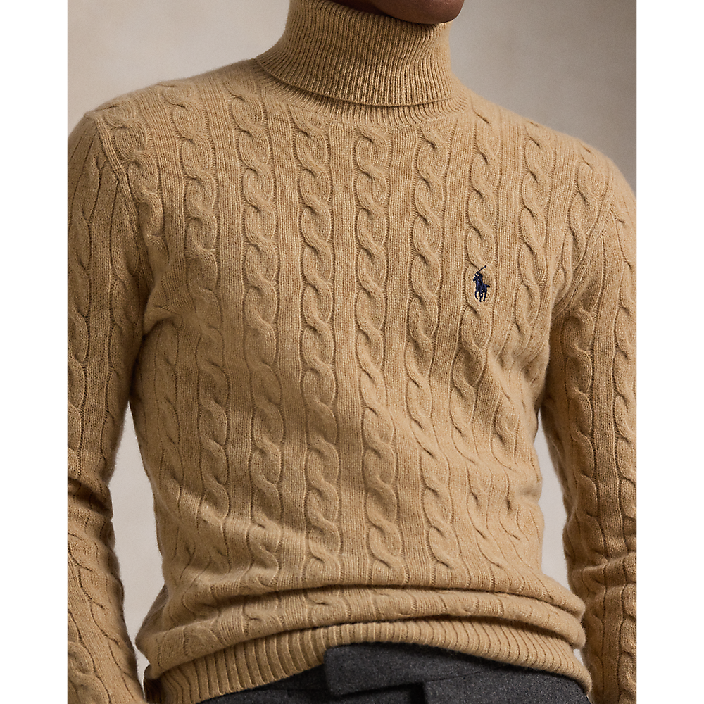 PRL Cable Wool-Cashmere Roll neck Jumper/Pulover 710876836006