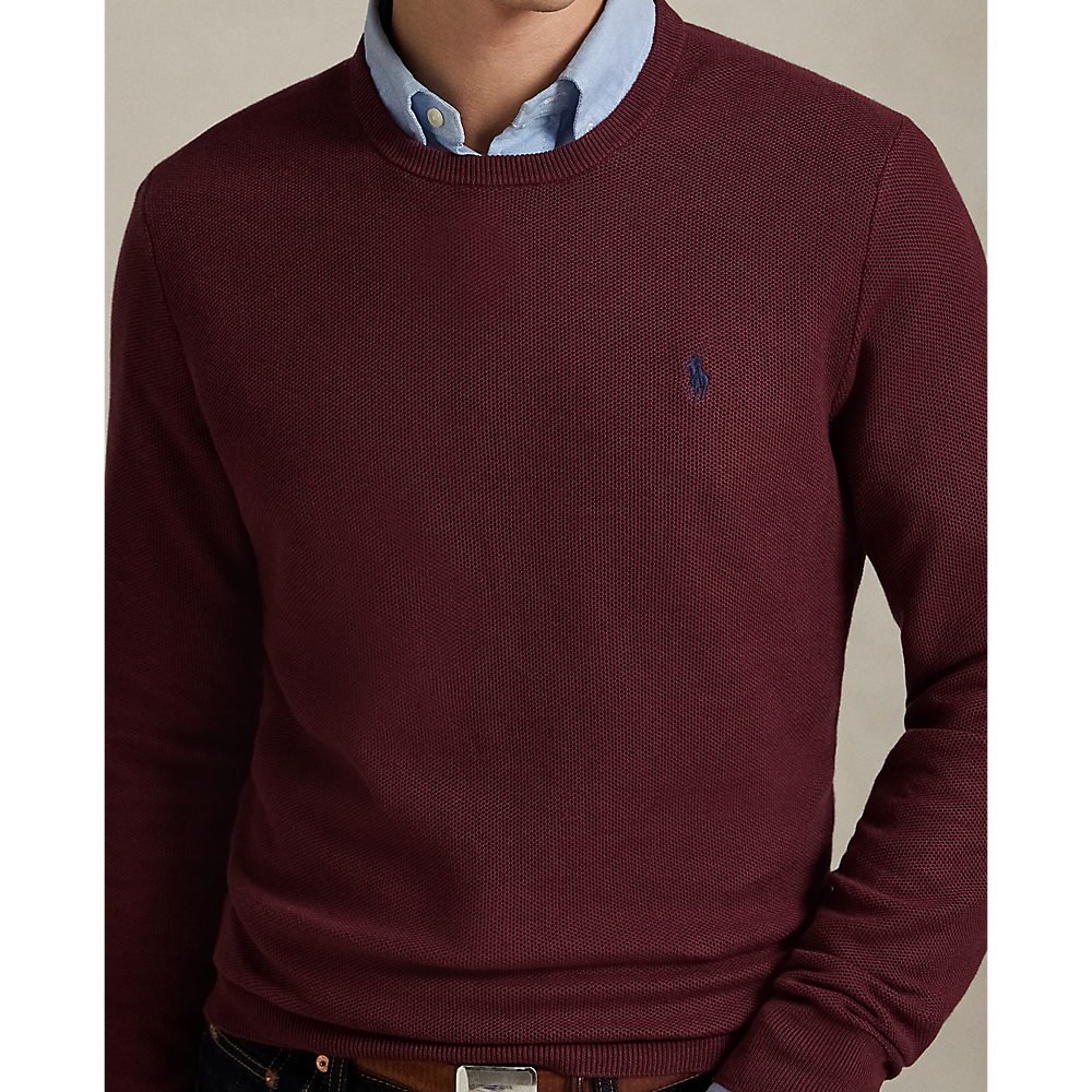 PRL Mesh-Knit Cotton Crewneck Jumper/Pulover 710918163520