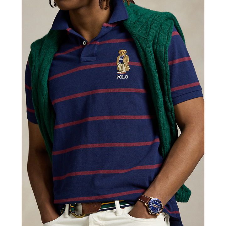 PRL Custom Slim Fit Bear Mesh Polo Shirt/Polo majica 710971839001