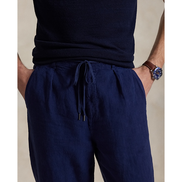 PRL Lateef Relaxed Fit Pleated Linen Trouser/Hlače 710971941001