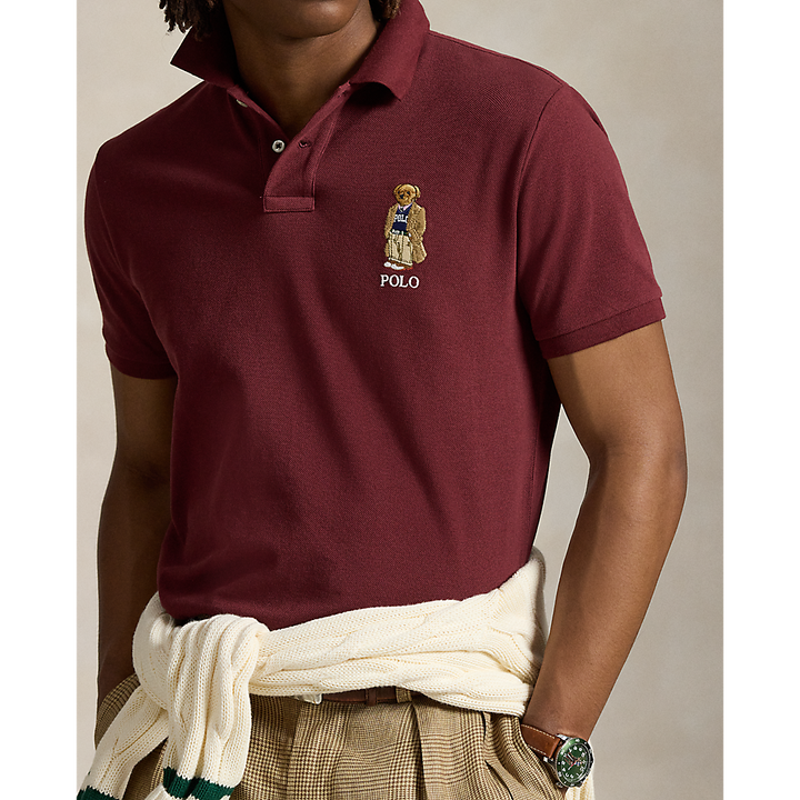PRL Custom Slim Fit Bear Mesh Polo Shirt/Polo majica 710973159001