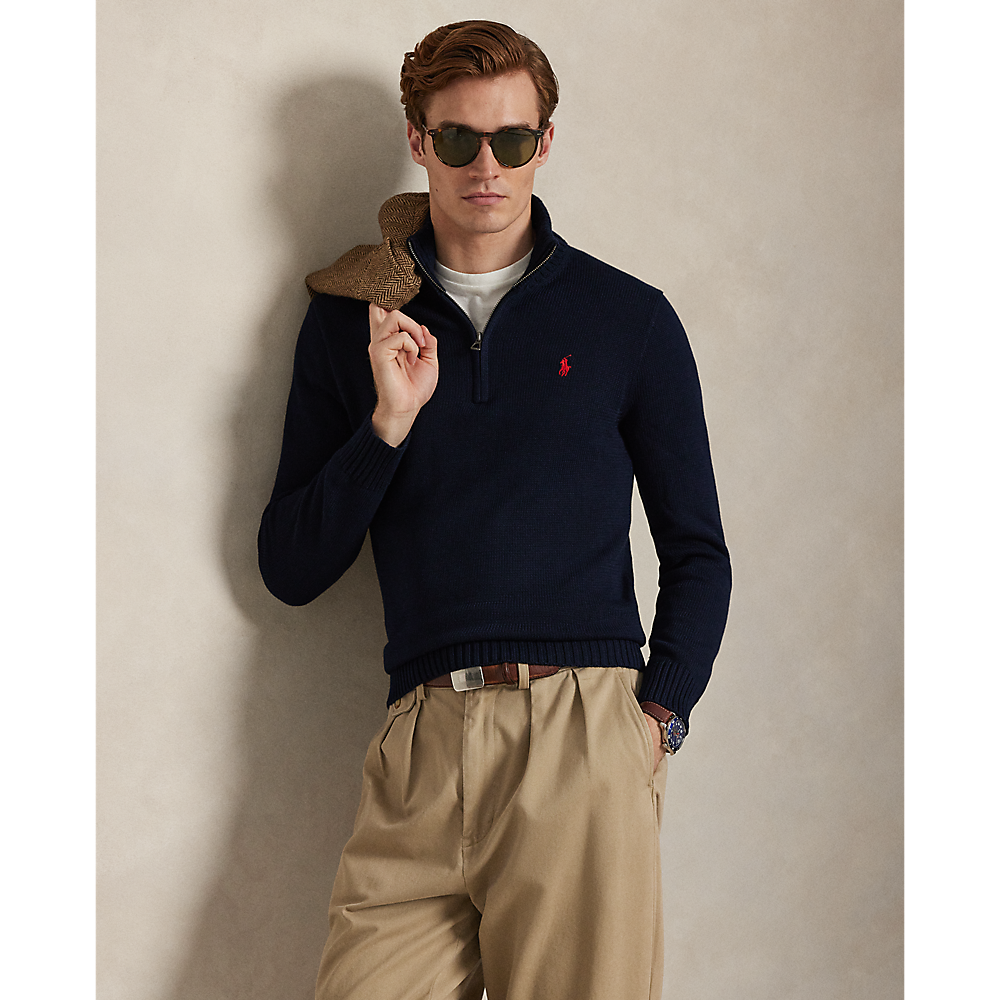 PRL Cotton Quarter-Zip Jumper/Pulover 710859939002