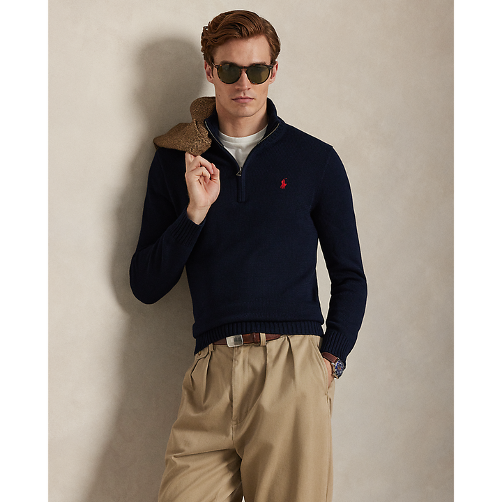 PRL Cotton Quarter-Zip Jumper/Pulover 710859939002