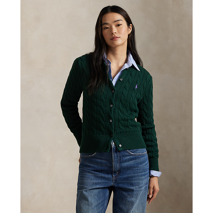 PRL Cable-Knit Cotton Crewneck Cardigan /Pulover211971868017