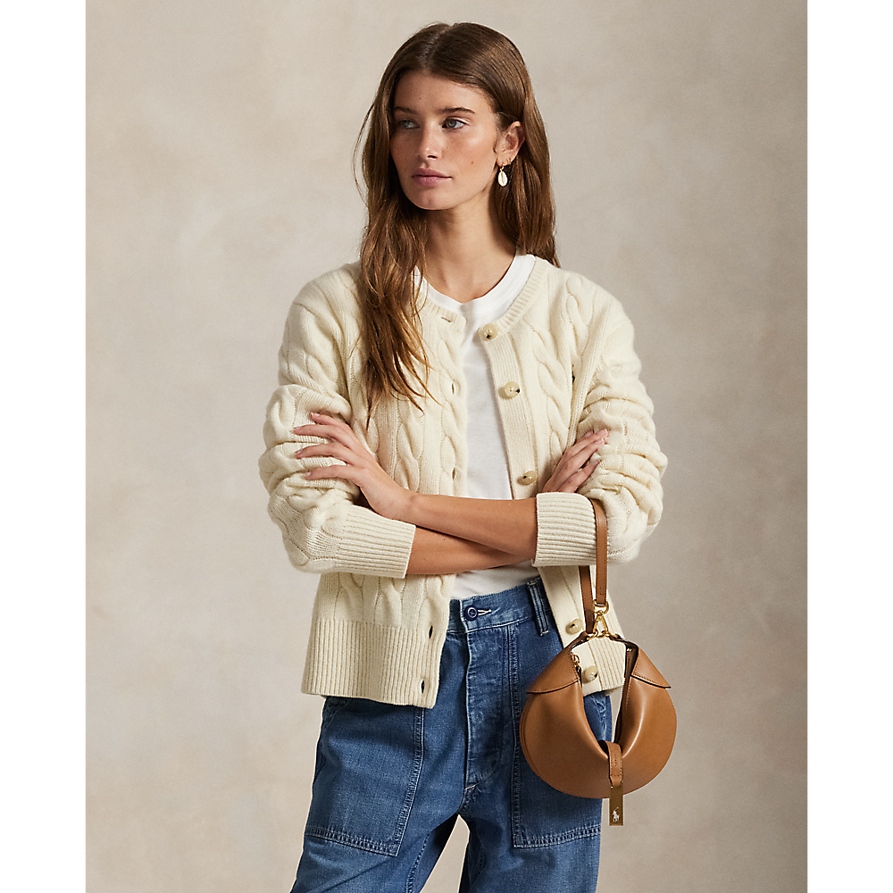 PRL Cable-Knit Wool-Cashmere Cardigan/Pulover 211972104002