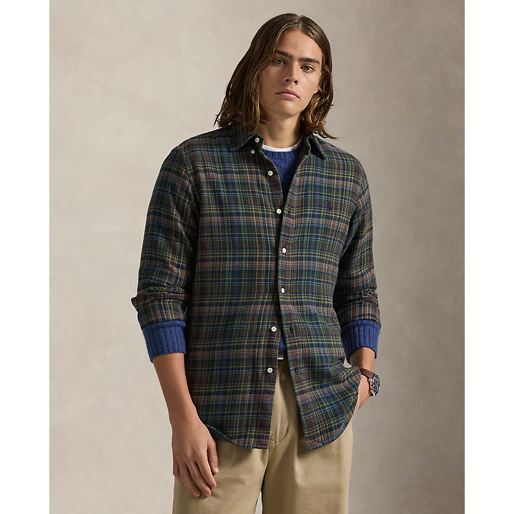 PRL Custom Fit Plaid Brushed Flannel Shirt/Košulja 710953355003