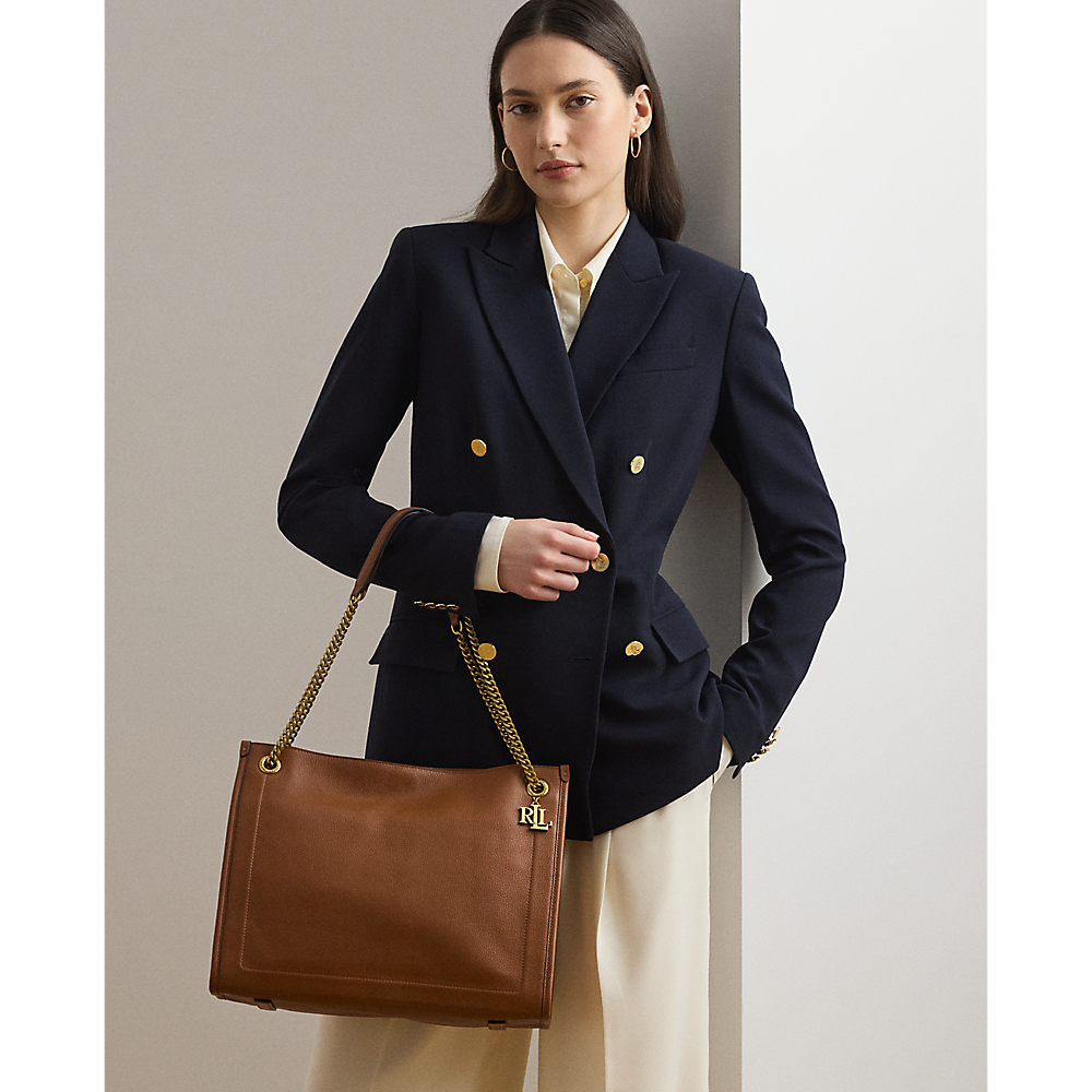 LRL Pebbled Leather Large Bradley Tote Bag/Torba 431969352001