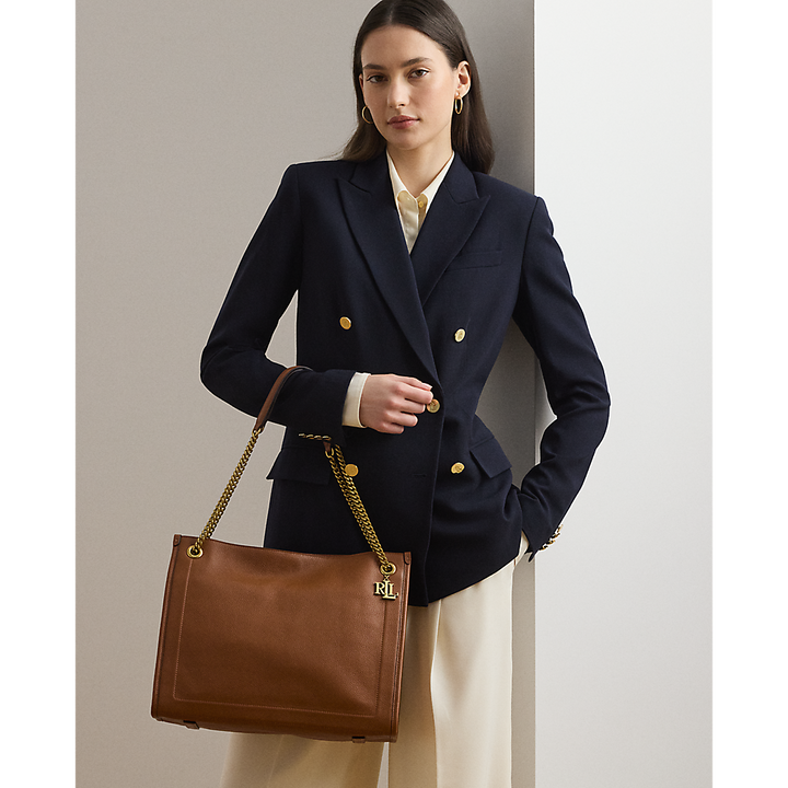 LRL Pebbled Leather Large Bradley Tote Bag/Torba 431969352001