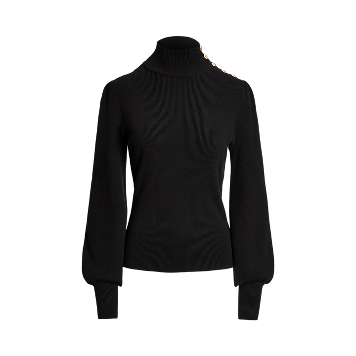 LRL Button-Trim Mockneck Jumper/Pulover 200882214001