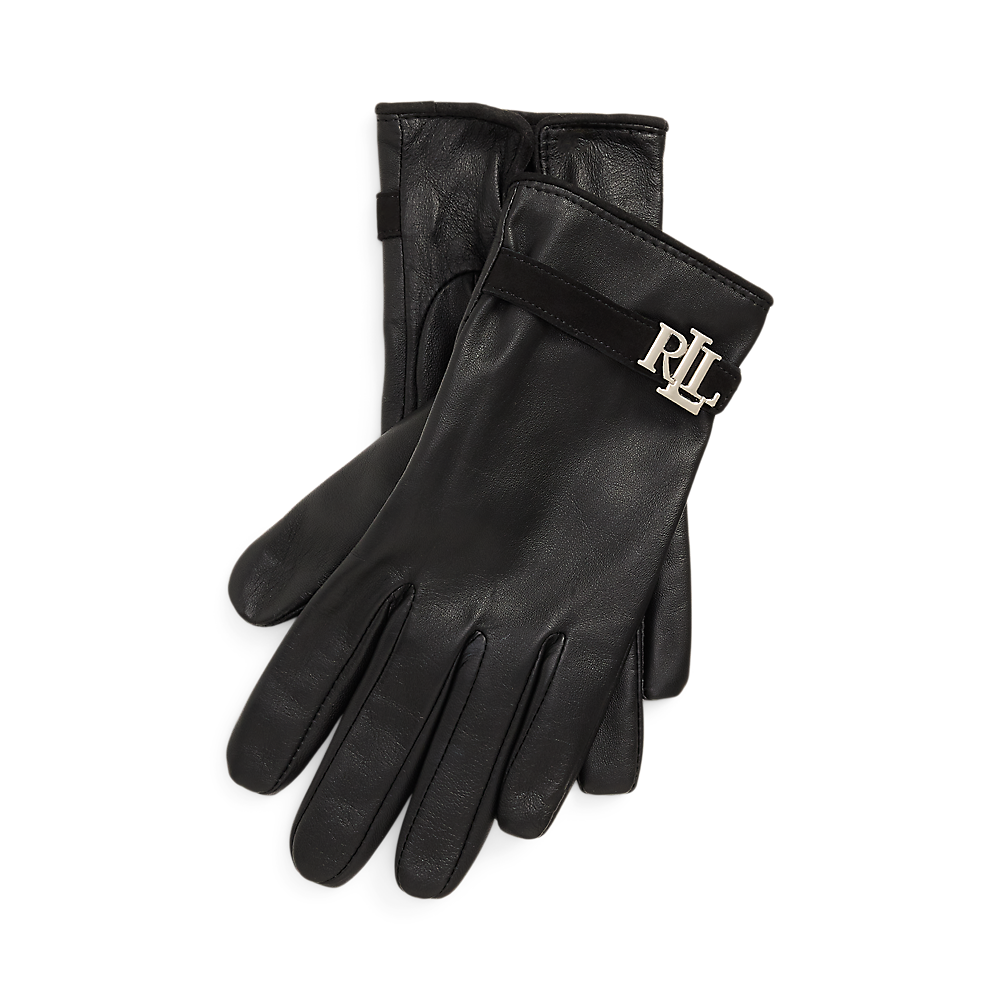 LRL Logo-Trim Sheepskin Tech Gloves/Rukavice 454927240001