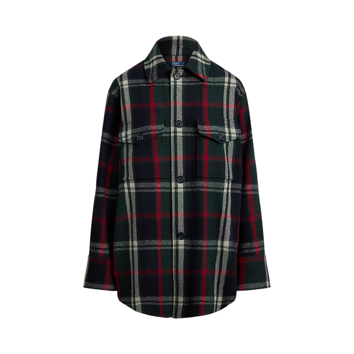 PRL Plaid Wool-Blend Twill Shirt Jacket/Košulja 211971524001