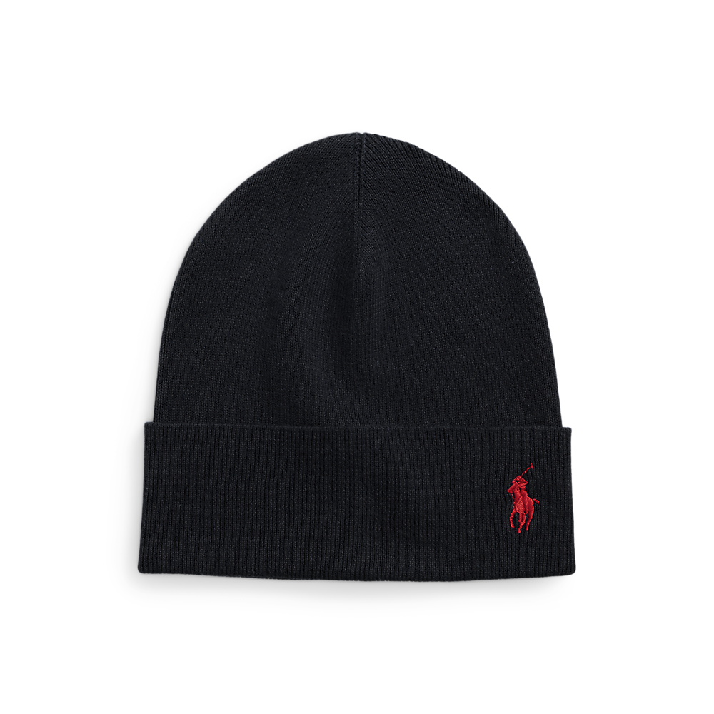 PRL Rib-Knit Cotton Beanie/Kapa 449959339001