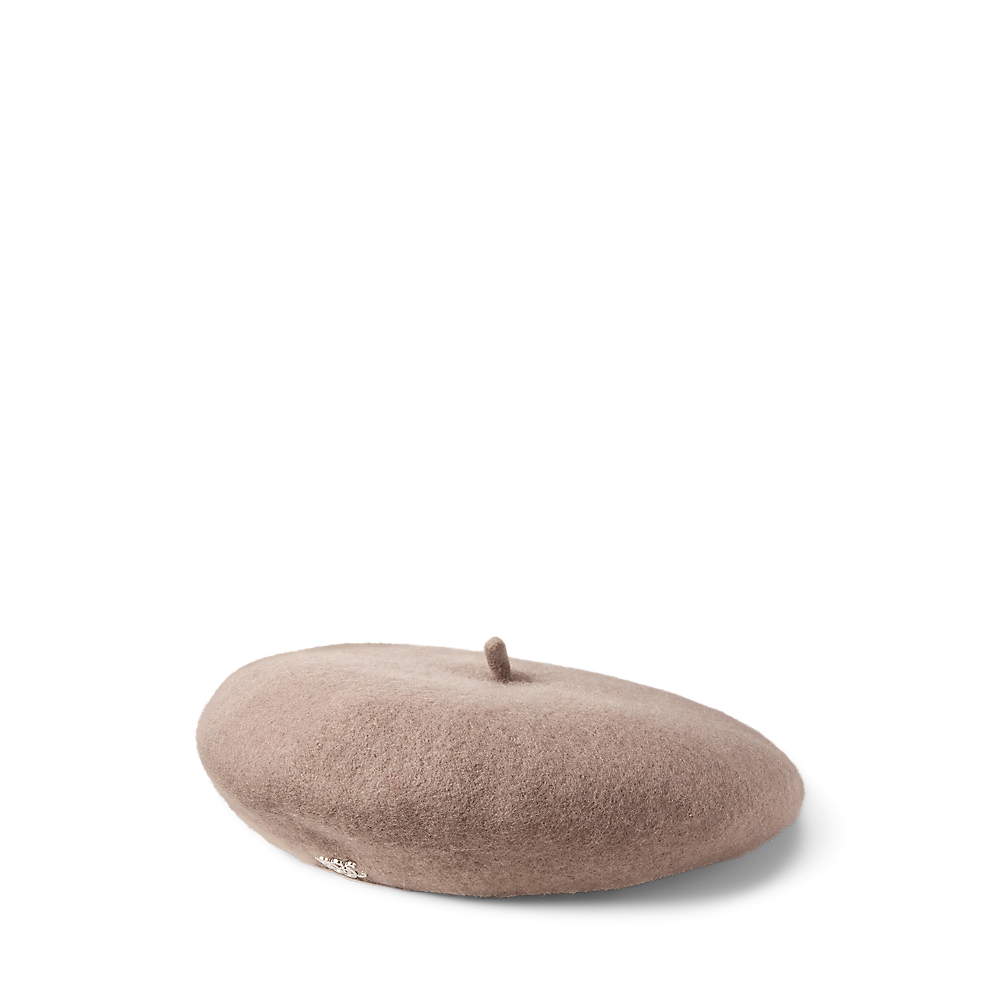 LRL Scrpt-Logo Felted Wool Beret/Kapa 454P04546004