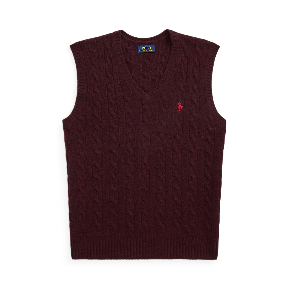 PRL Cable-Knit Cashmere Sleeveless Jumper/Pulover 710974166003