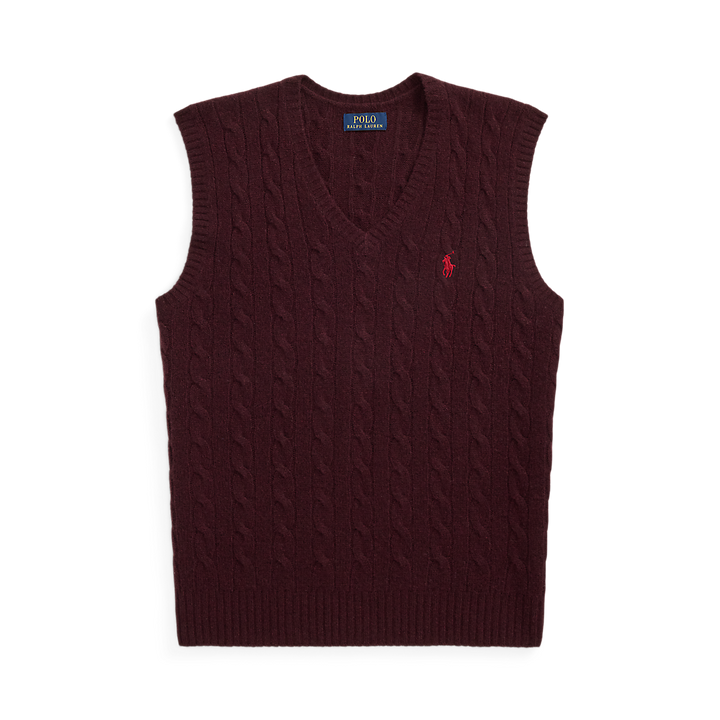 PRL Cable-Knit Cashmere Sleeveless Jumper/Pulover 710974166003