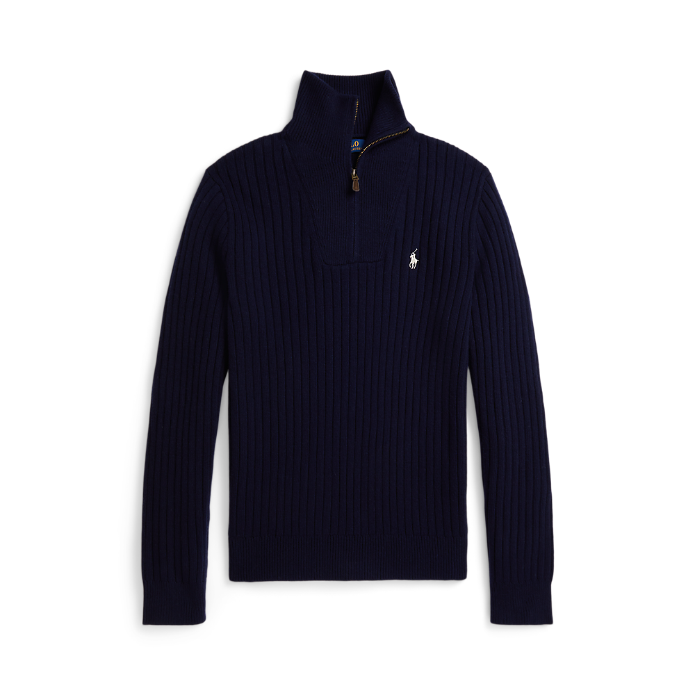 PRL Rib Knit Wool Cotton Sweater  /Pulover 710974167001