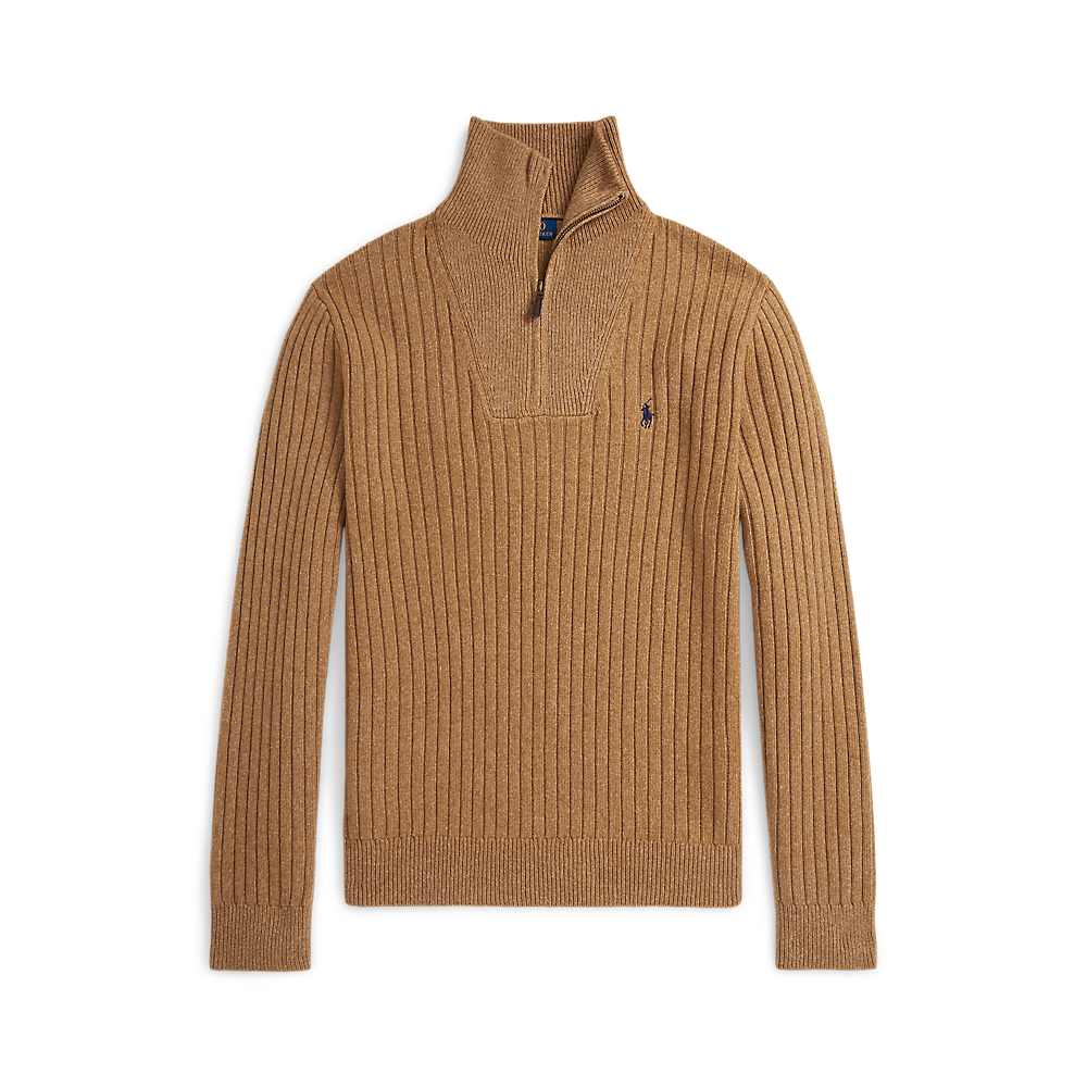 PRL  Rib-Knit Wool-Cotton Sweater/ Pulover 710974167002