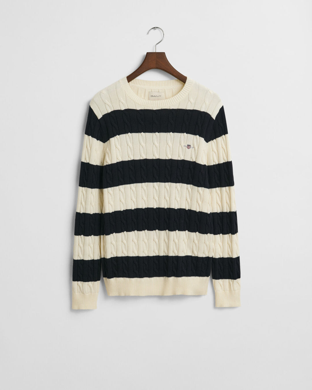 GANT Striped Cotton Cable C-Neck/Pulover 8050605