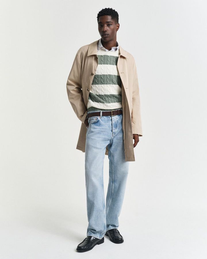 GANT Striped Cotton Cable C-Neck/Pulover 8050605