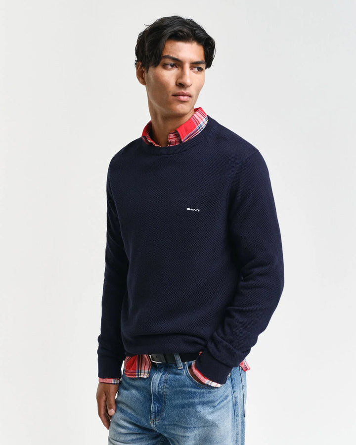 GANT Cotton Pique C-Neck/Pulover 8040521