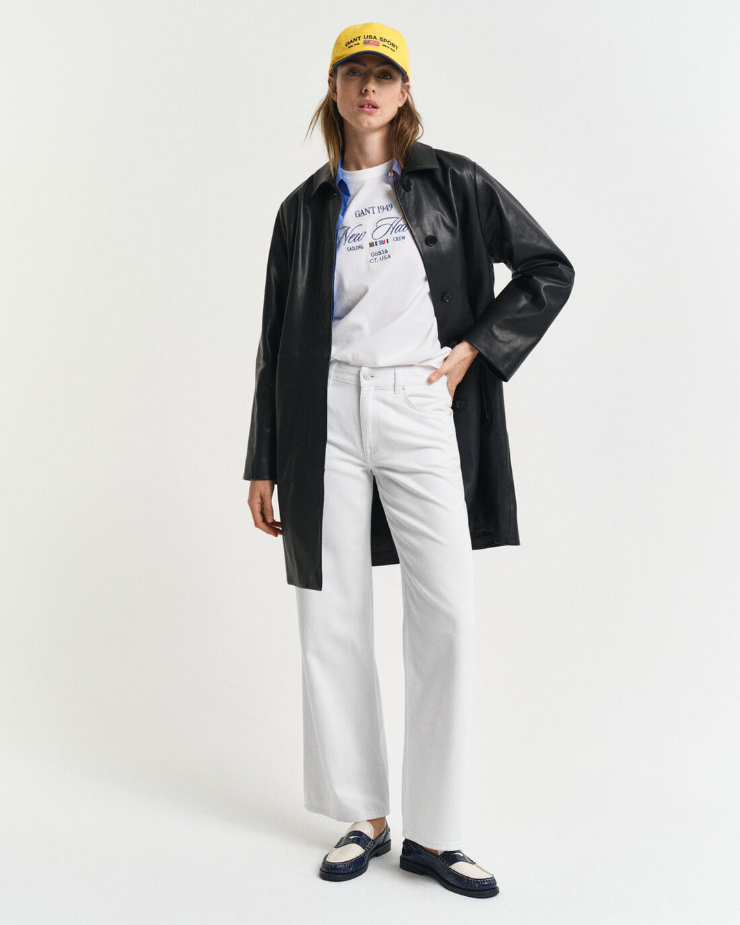 GANT Rel Straight White Jeans/Hlače 4100254