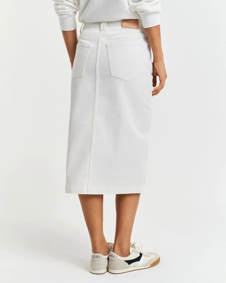GANT Midi White Denim Skirt/Suknja 4400180