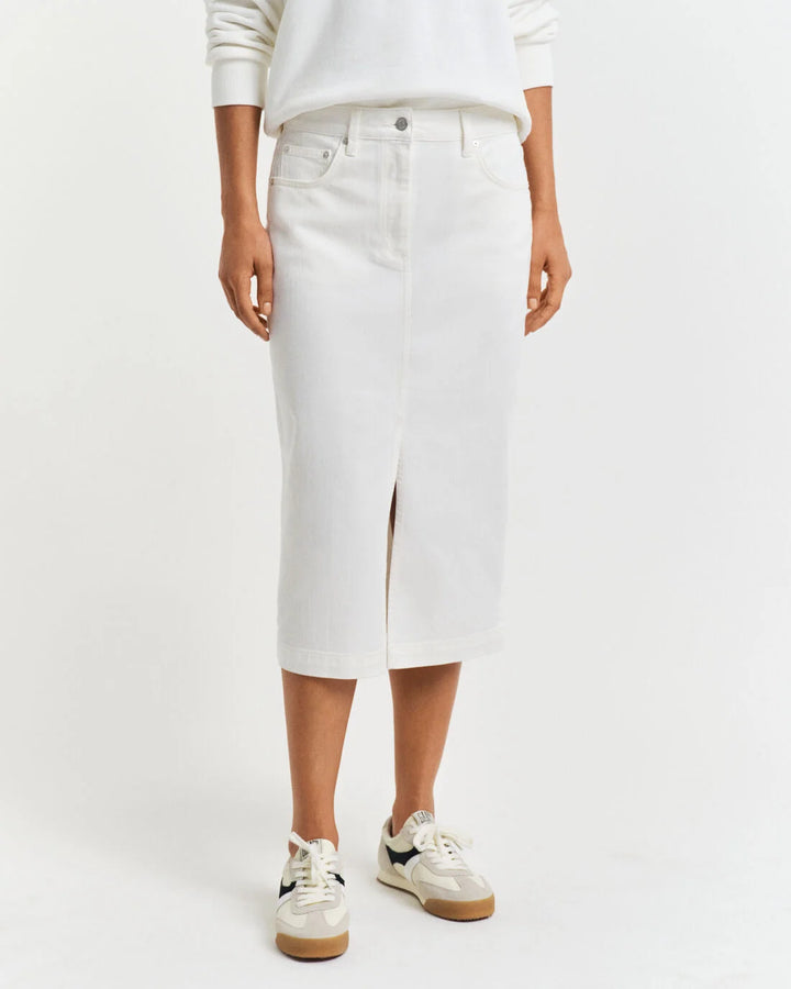 GANT Midi White Denim Skirt/Suknja 4400180