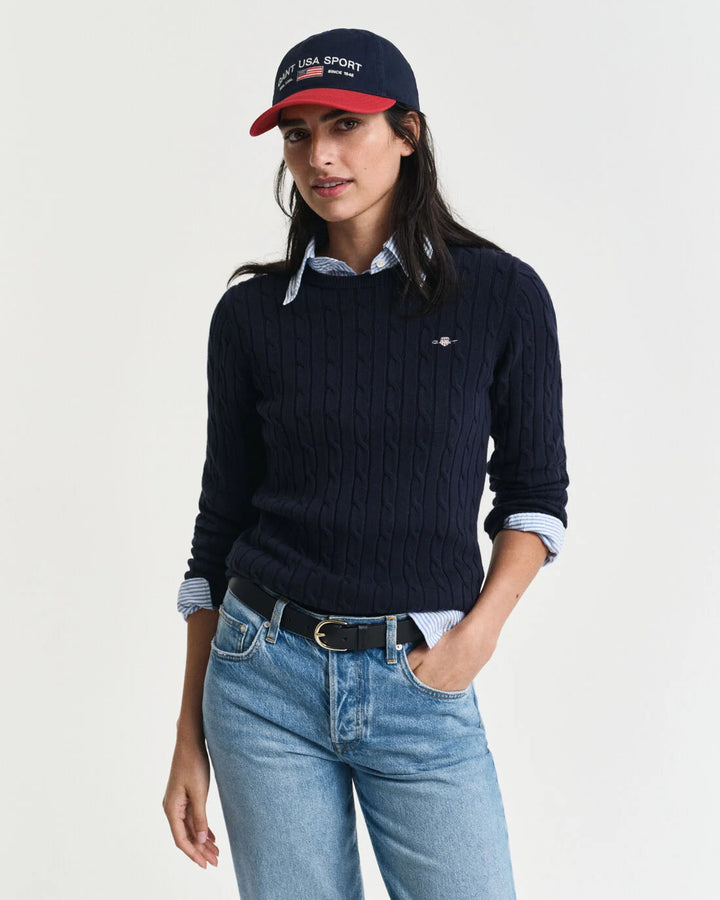 GANT Stretch Cotton Cable C-Neck/Pulover 4800100