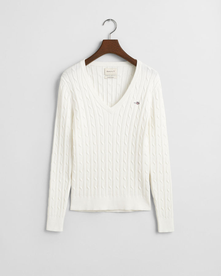 GANT Stretch Cotton Cable V-Neck/Pulover 4800101